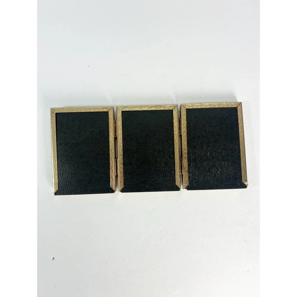 Vintage Gold Tone Trifold 3.5